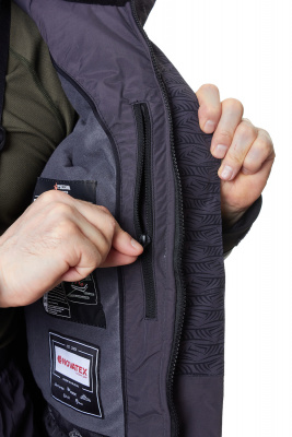 Тугур костюм для рыбалки GRAYLING, зимний -15, серый  