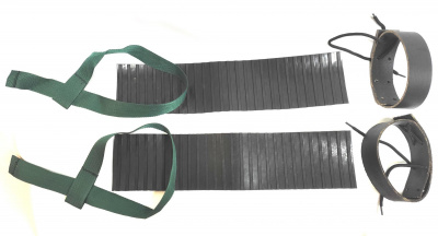 Крепление для охотничьих лыж (пяточный ремень из транспортировочной ленты, резиновый амортизатор, носковой обрезиненный ремень) г.Уфа