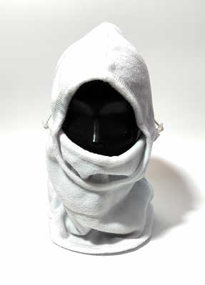 Балаклава LLM Антарктида на 2 кулисах, флисовая цвет Белый 