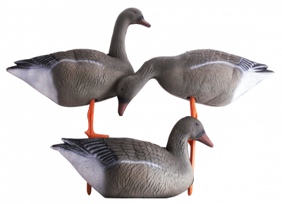 Чучело гуся гуменника Birdland, складное, на опоре, комплект: 2 сторожевых, 2 отдыхающих, 8 кормящихся (12 шт./уп.)
