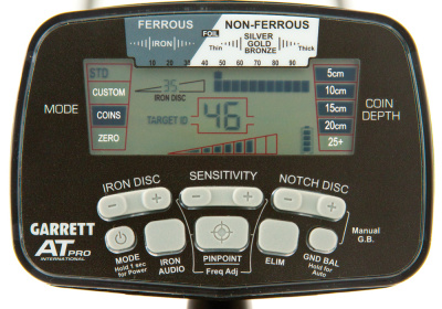 Металлодетектор Garrett AT PRO # 1140560 - катушка 8,5''x11''DD, 6 режимов.