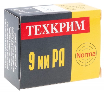 Патрон травматический  9 мм Р.А. с резиновой пулей 60 Дж  Norma  Техкрим
