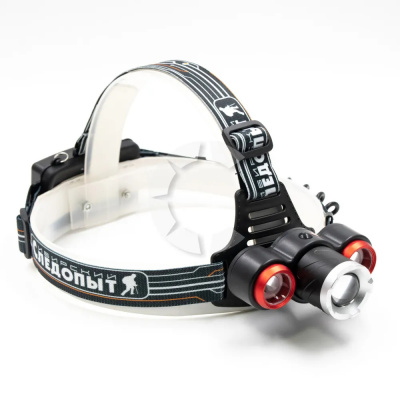 Фонарь налобный Сибирский Следопыт "Смит" 3 LED Белый свет до 250 метров, аккумулятор 2х18650 Li-Ion (PF-PFL-HL29)