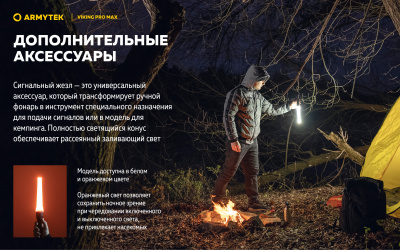 Фонарь тактический Armytek Viking Pro Max Белый / 5300лм / 355 м /13°:81°/ 21700 Li-Ion (в комплекте) (F08301C)