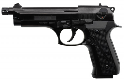 Пистолет сигнальный B92-S KURS (Beretta M92) кал.5,5 мм под патрон 10ТК, цвет чёрный