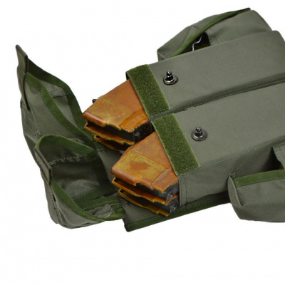 Подсумок для 4-ёх магазинов АК и 2-ух гранат на с-му MOLLE, цв.Цифра (РО7756)