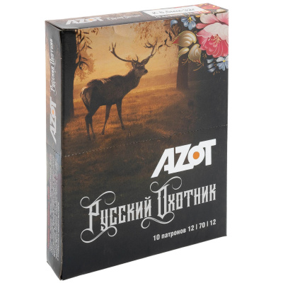 Патрон 12/70 Картечь №8,5  32 гр Русский охотник Азот