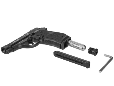 Пистолет пневматический Stalker S84 (Beretta 84) кал.4,5 мм, металл, 120 м/с (ST-11051M)