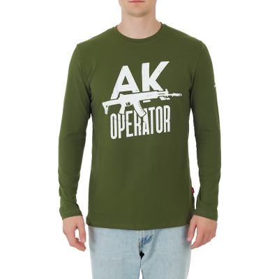 Лонгслив с принтом «АК Operator Gen2»; хаки; размер XL (KKL000064)