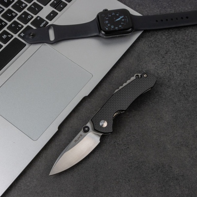 Нож складной Ruike P671-CB сталь Sandvik 14C28N, рукоять Carbon Fiber/G10, Liner-Lock