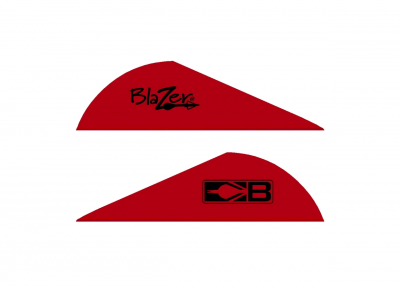 Оперение Blazer Vanes 2" цвет Red, вес 0,38 г, длина 5,08 см., высота 1,45 см 