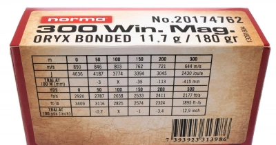 Патрон 300 WM Norma 11.7 г  New Oryx