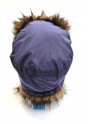 Шапка Аляска Мех Койот, плащёвка, цвет антрацит размер XL