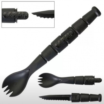 Походный набор столовых приборов (вилка, ложка, нож) KA-BAR Spork Knife 3-pack