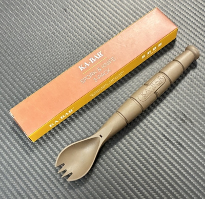 Походный набор столовых приборов (вилка, ложка, нож) KA-BAR Spork Knife 3-pack