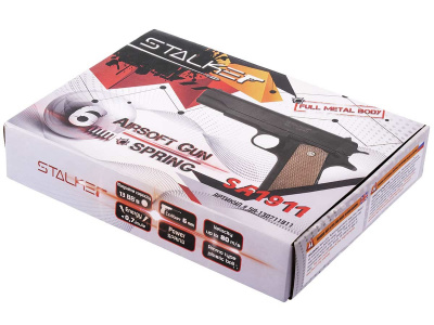 Пистолет страйкбольный Stalker SA1911 Spring (Colt 1911), кал.6 мм, металл, до 80 м/с