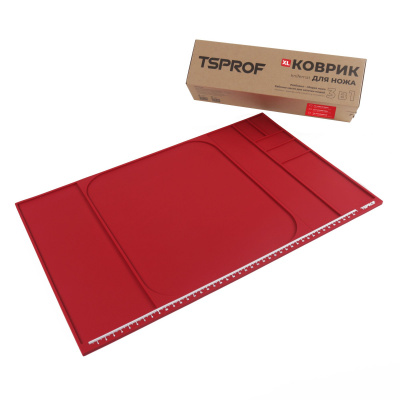 Коврик TSPROF XL для сборки, разборки, заточки ножей (красный) TS-MS23015RD