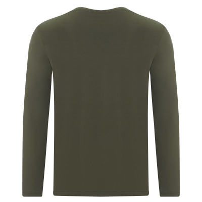 Лонгслив с принтом "Эволюция АК"; зеленый; разм. L  (KKL000047)