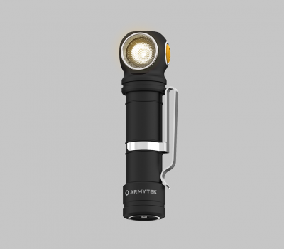 Фонарь налобный Armytek Wizard C2 Pro Max Magnet USB /Теплый / 3720 лм (113 метров) /TIR 110°:150°/чехол/1x21700 F06701W