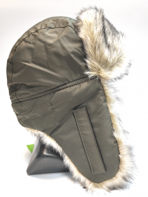 Шапка ушанка с маской Евро Волк, цвет Хаки, ткань Taslan 