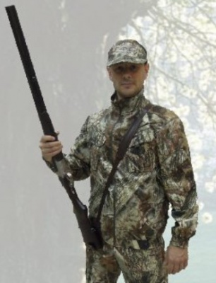 Упор для ружья на ремне, кожа, цвет черный (220420033)