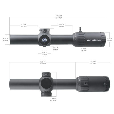 Прицел Vector Optics Constantine 1-10x24SFP, сетка  EHT Mil, 30мм, азотозап., подсв. (SCOC-31)