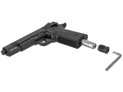 Пистолет страйкбольный Stalker SC1911P (Colt 1911) кал.6 мм, 12г CO2, пластик, до 105 м/с (SC-12051C1911)