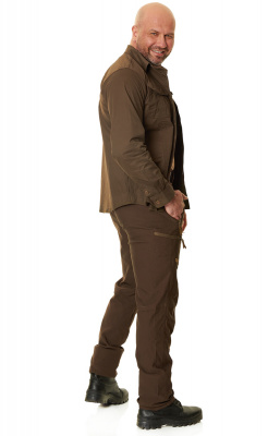 Рубашка с длинным рукавом, коричневая, арт.PRDS-01BR (р-р L) NOVATEX