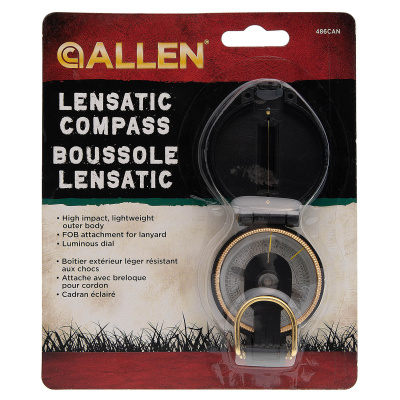 Компас Allen светящийся циферблат, черный (486)