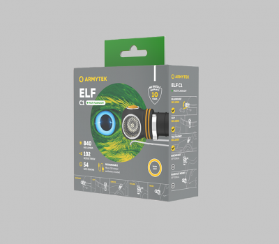 Фонарь налобный Armytek Elf C1 Micro-USB Теплый/1000 лм/ до 103 м, 1x18350 (F05002W)