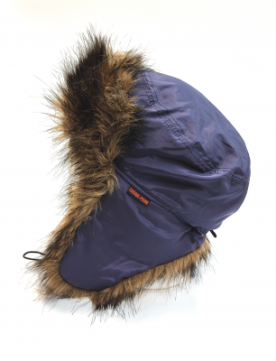 Шапка Аляска Мех Койот, плащёвка, цвет антрацит размер XL