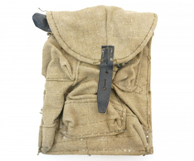 Подсумок АКМ, "АВТОМАТНЫЙ" брезент, армейский (3 секции) ОРИГИНАЛ СССР