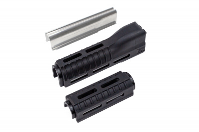 Цевье с накладкой PUFGUN  M-LOK на САЙГУ (АК) пластик  чёрный (HndGrd-AK/B)