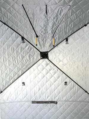 Палатка зимняя утеплённая 4-ёхместная WOODLINE ULTRA (205х205х190 см, юбка, вентиляция, 2 окна)