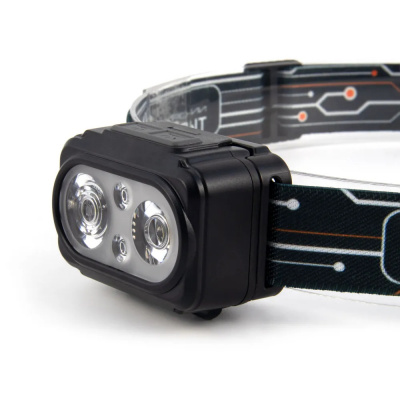 Фонарь налобный Сибирский Следопыт "PULSAR" 2 LED+2 LED SMD Белый, Тёплый и Красный свет до 250 м., 3шт.хAAA (PF-PFL-HL63)
