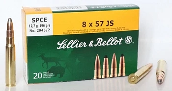 Патрон 8*57 JS SPCE 12,7 г  п/об. (S&B)