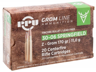 Патрон нарезной 30-06 PPU пуля Z- GROM, вес 11,0 г 