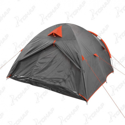 Палатка трёхместная TORINO-3 Premier Fishing (215х220х135 см, тамбур, антимоскитная сетка) (PR T-3-GR)