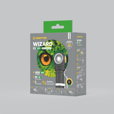Фонарь Armytek Wizard C2 WG Magnet USB Тёплый и зелёный/1020 и 400лм (F09201W)