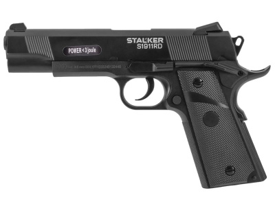 Пистолет пневматический Stalker S1911RD (Colt 1911) кал.4,5 мм, 12г CO2, до 120 м/с, Blowback (ST-12061RD)