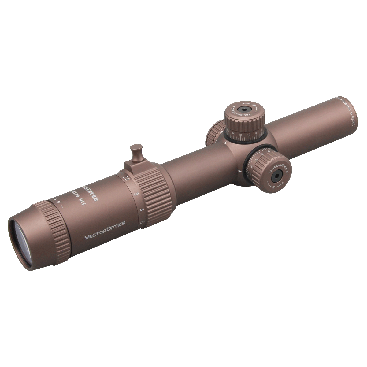 Прицел Vector Optics Forester 1-5x24 GenII Coyote FDE, сетка VFD-2 -  азотозаполненный (SFP), d-30мм (SCOC-32)