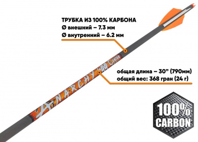 Стрела лучная карбоновая Centershot Anarchy 400