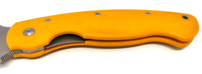 Нож складной Steel Claw "Боец-3" сталь D2, рукоять G10, замок Liner-Lock, цвет жёлтый