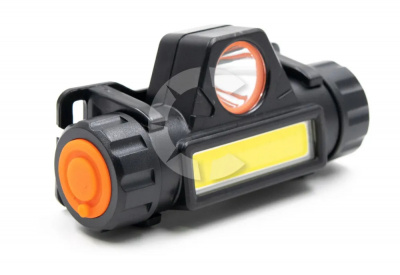 Фонарь налобный Сибирский Следопыт "Спектр" 1LED+1COB, Белый свет до 30 метров, аккумулятор 220В/USB (1х18650Li-Ion) (PF-PFL-HL42)