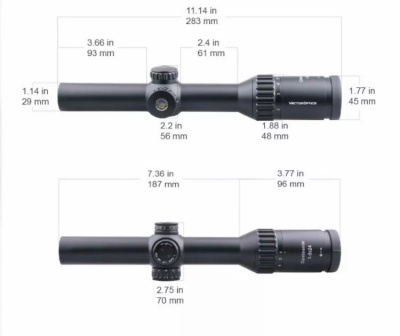Прицел Vector Optics Continental Х6 1-6x24, сетка G4 Hunting - азотозаполненный (SFP), 30мм (SCOC-23)