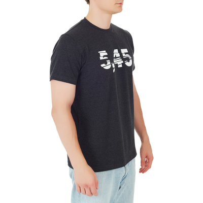 Футболка с принтом "5,45 new"; cерая; размер XXL (KKF000085)