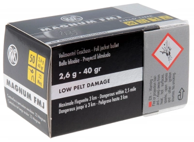 Патрон 22 WMR DN FMJ Magnum 2,6 г  (уп.50 шт)