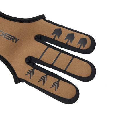 Перчатка для стрельбы из лука TopArchery неопрен, цвет коричневый, р.М (7-8 см)