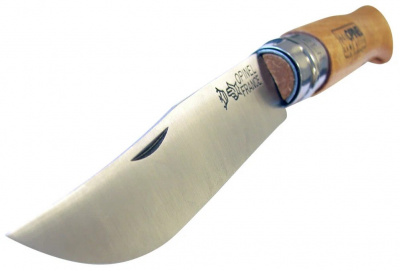 Нож хозяйственный Opinel 12 VRN - клинок 12 см, углеродистая сталь XC90, рукоять бук, замок Viroblock (113120)
