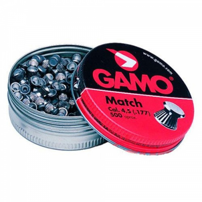 Пуля пневматическая "Gamo Match" кал. 4,5 мм (250шт.) 0,49 г